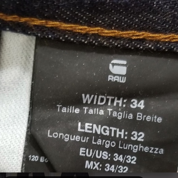 RAW Button Fly Jeans Loose 34 X 32 - Picture 7 of 7